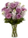 Bouquet con rose rosa/lilla