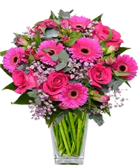 Bouquet di rose e gerbere